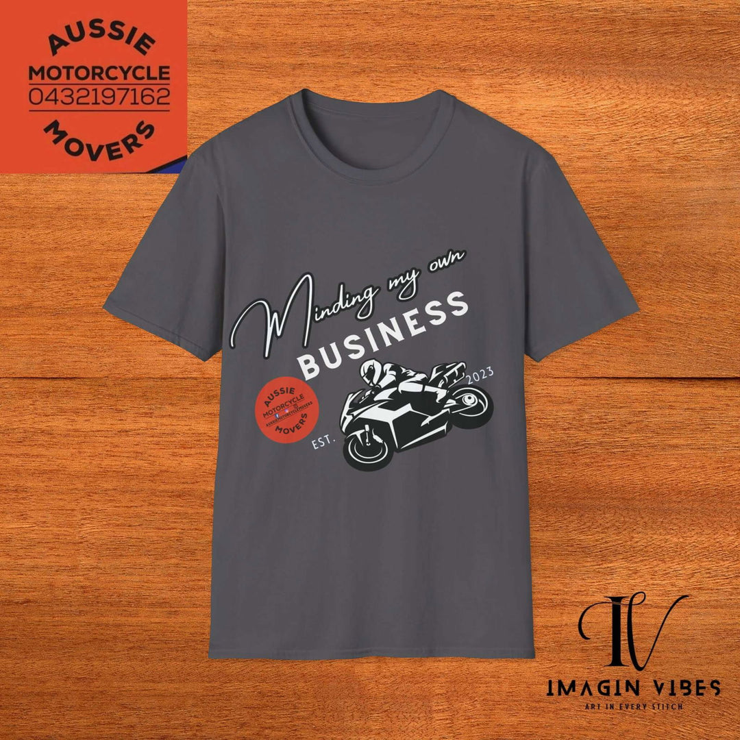 Aussie Motorcycle Movers Supporter T-Shirt - Minding My Own Business Est 2023 - Imagin Vibes - 