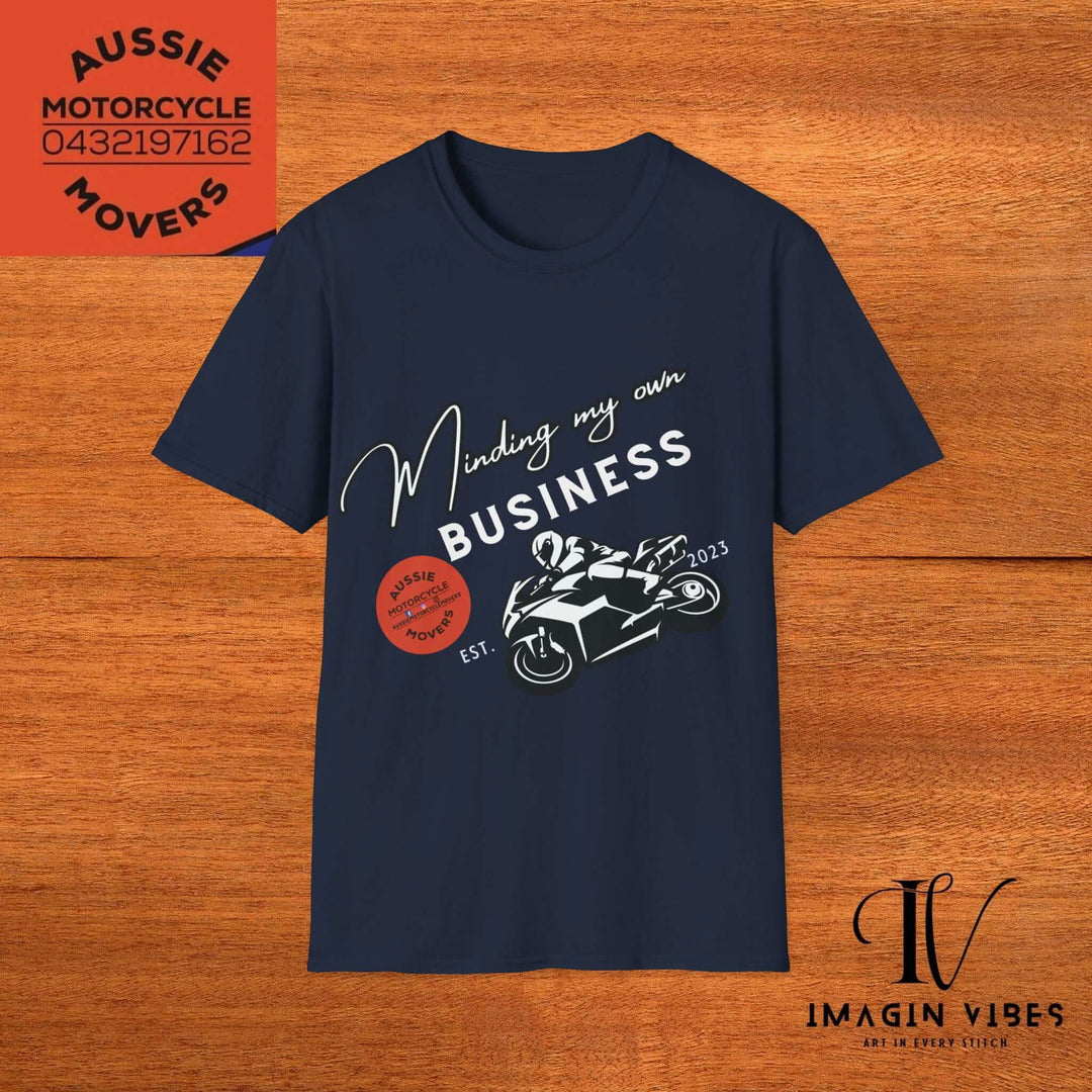 Aussie Motorcycle Movers Supporter T-Shirt - Minding My Own Business Est 2023 - Imagin Vibes - 