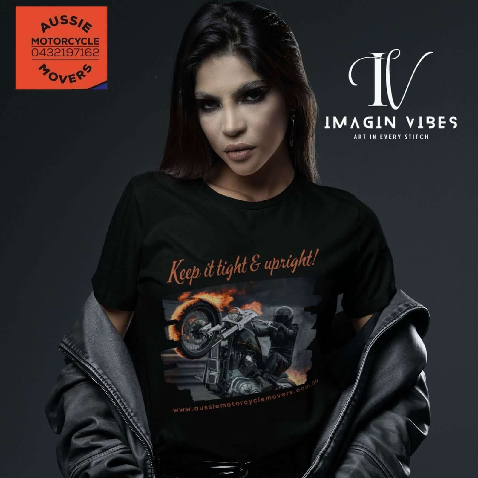 Aussie Motorcycle Movers Supporter T-Shirt | "Keep it Tight and Upright!" Mick Train Legendary Saying Tee T-Shirt Printify