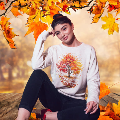 Autumn Vibes Sweatshirt | Fall Design | Fall Seasonal Sweatshirt | Autumn Tree Sweatshirt   