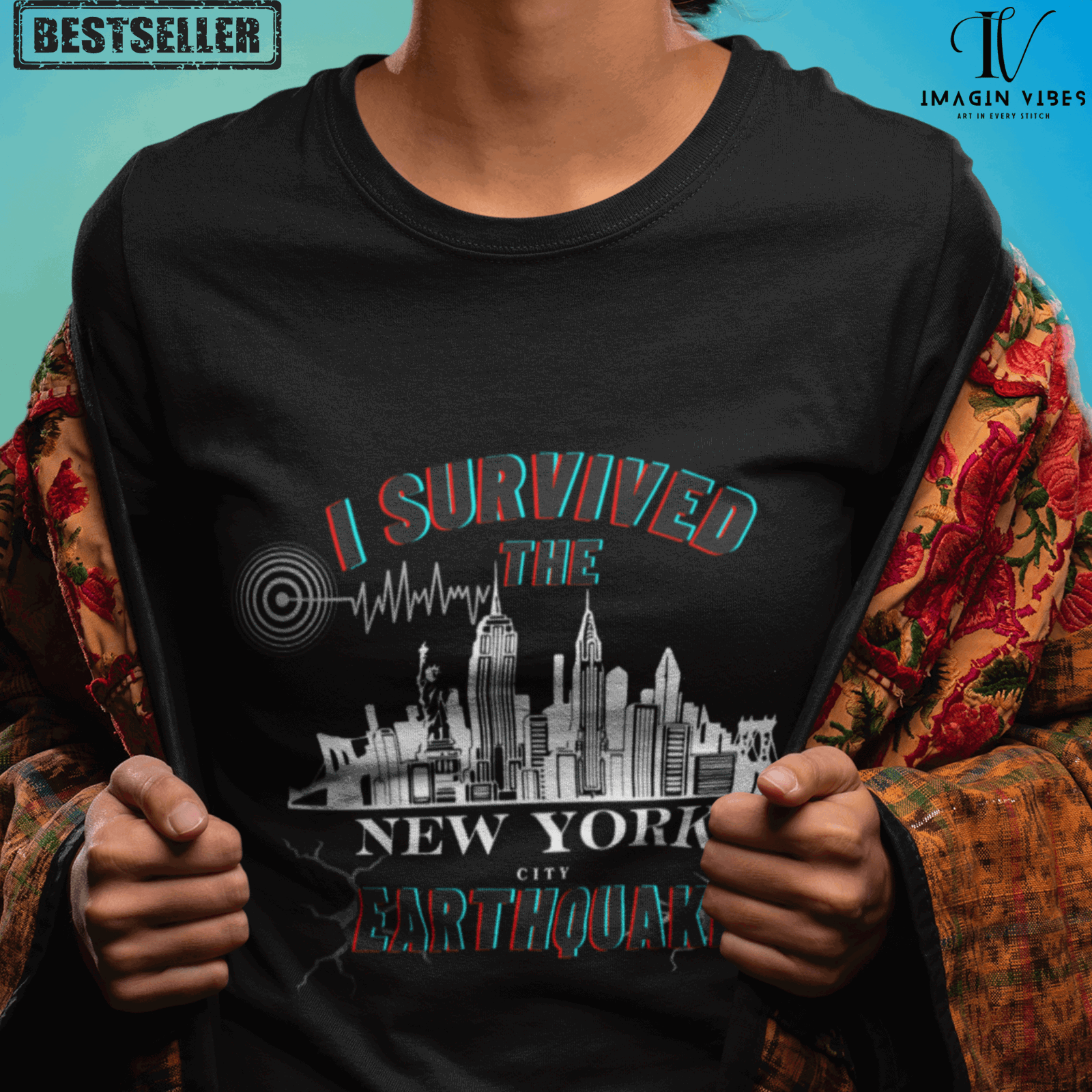 Big Apple Aftershocks: Hilarious 2024 NYC Earthquake Tee T-Shirt Printify