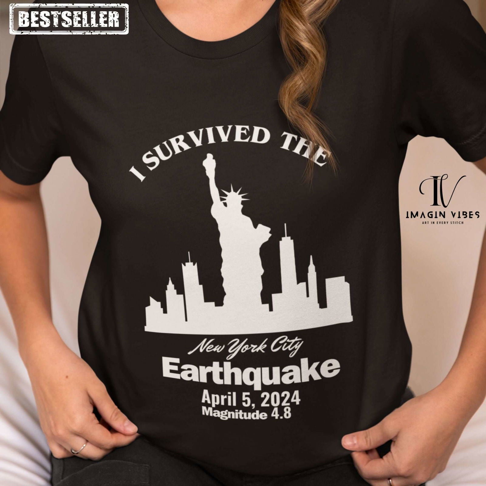 Big Apple Aftershocks: Hilarious 2024 NYC Earthquake Tee T-Shirt Printify