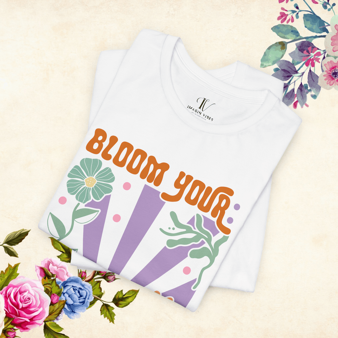 Bloom Your Own Way: Inspirational Boho T-Shirt - Imagin Vibes - 