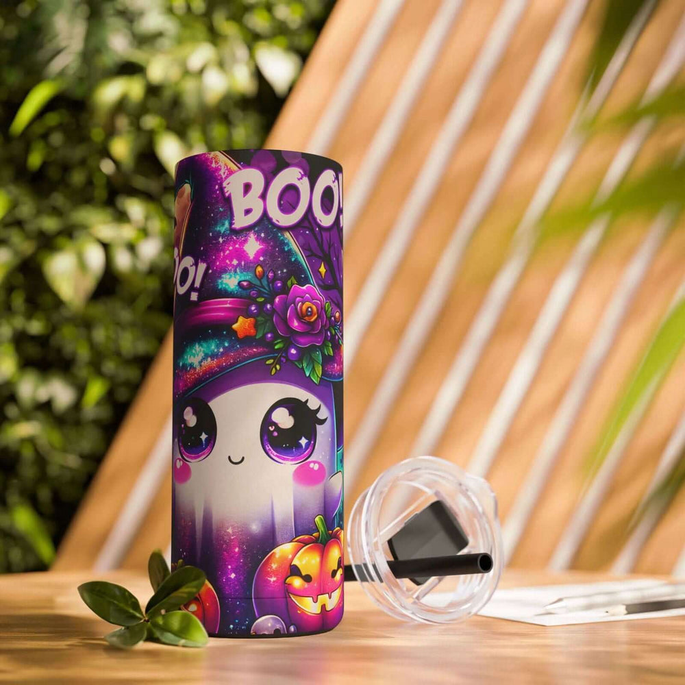 Boo Boo! Adorable Ghost Halloween Tumbler Mug Printify Black 20oz Matte