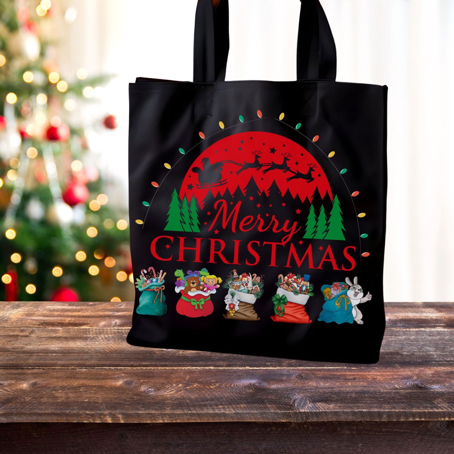 Carry the Holiday Spirit: Merry Christmas Tote Bag - Imagin Vibes - 