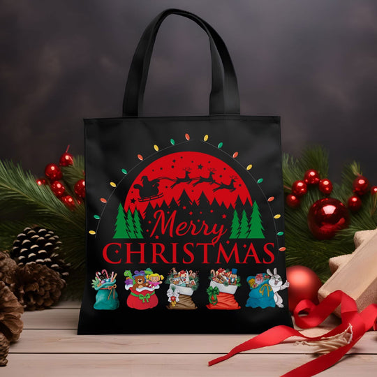 Carry the Holiday Spirit: Merry Christmas Tote Bag Accessories Printify