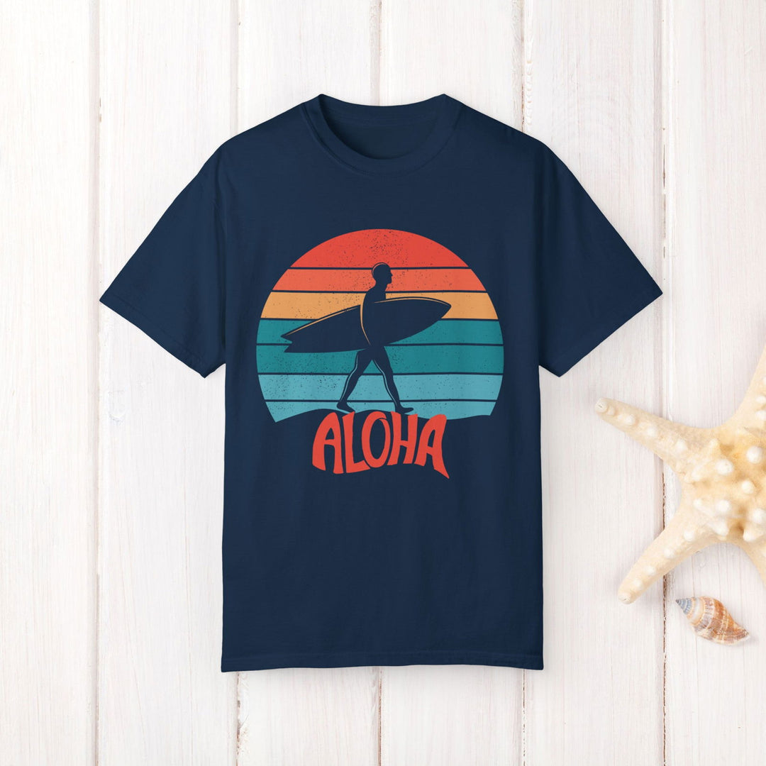 Catch a Vintage Sunset Wave: Surfer Aloha Shirt - Imagin Vibes - 