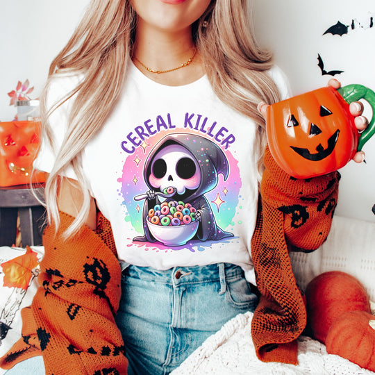 Cereal Killer Reaper: Vintage Halloween T-Shirt