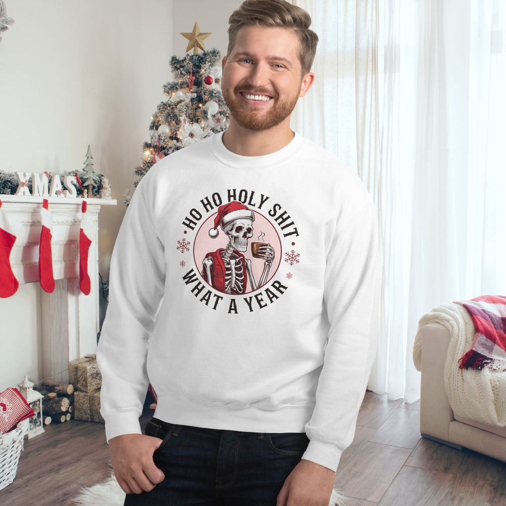 Christmas Skeleton Coffee Unisex Sweatshirt Sweatshirt Printify