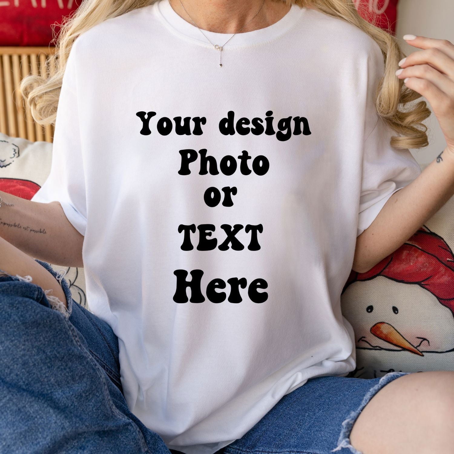 Custom T-Shirt: Photos, Text, Front or Back (Design Your Own) T-Shirt Printify
