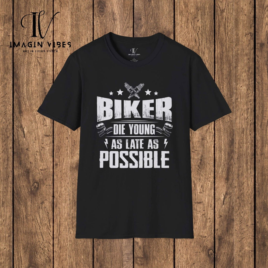 Delaying Departure: Biker Tee - Imagin Vibes - 