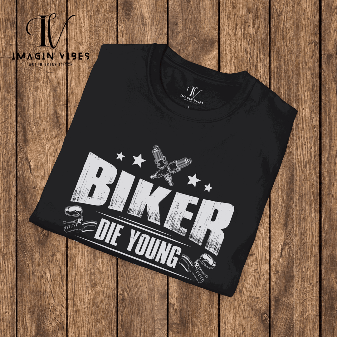 Delaying Departure: Biker Tee - Imagin Vibes - 