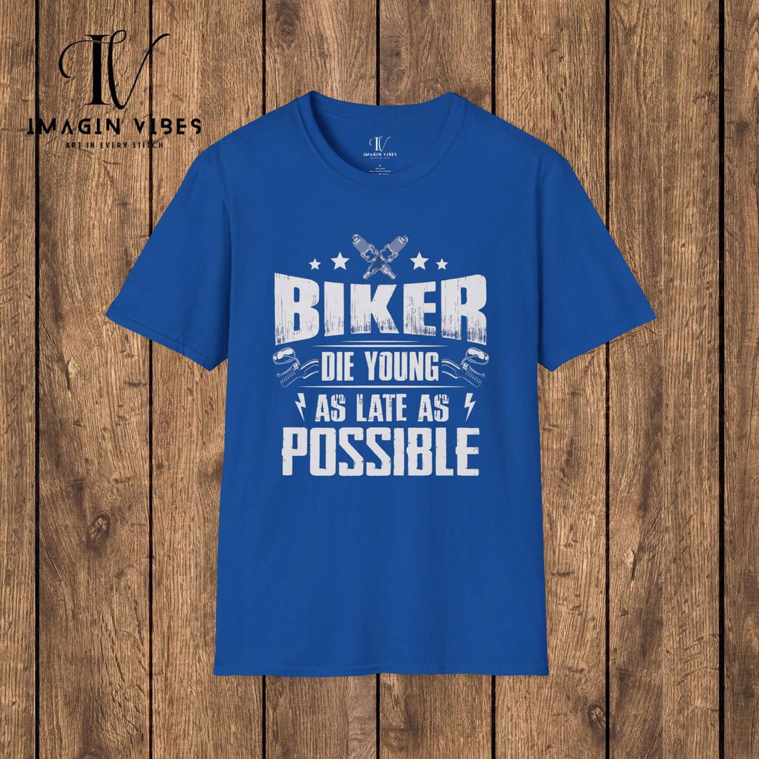 Delaying Departure: Biker Tee - Imagin Vibes - 