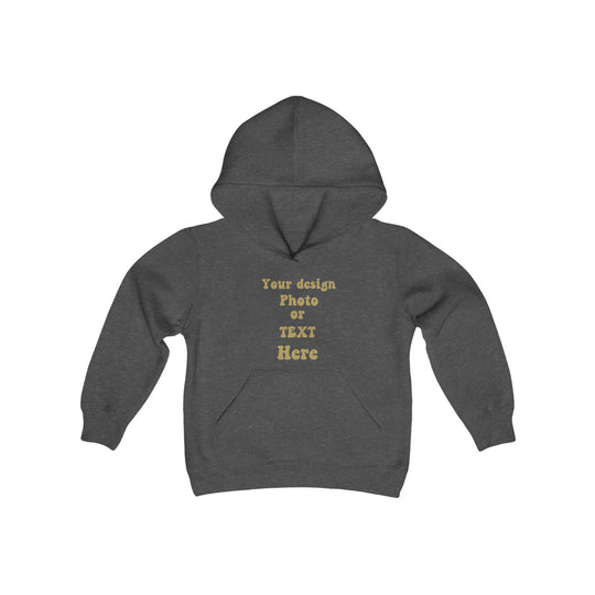 Design Your Own Kids' Hoodie: Text, Photo, or Graphic Kids clothes Printify Dark Heather S