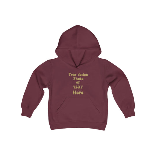 Design Your Own Kids' Hoodie: Text, Photo, or Graphic Kids clothes Printify Maroon S