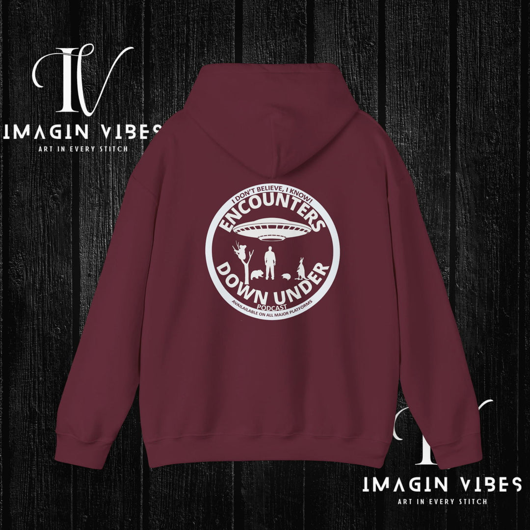 Encounters Down Under Podcast Double Side Print Hoodie, I Dont Believe, I Know Allien Podcast Hoodie Hoodie Printify