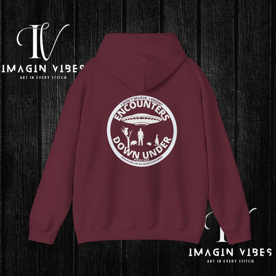 Encounters Down Under Podcast Double Side Print Hoodie, I Dont Believe, I Know Allien Podcast Hoodie Hoodie Printify