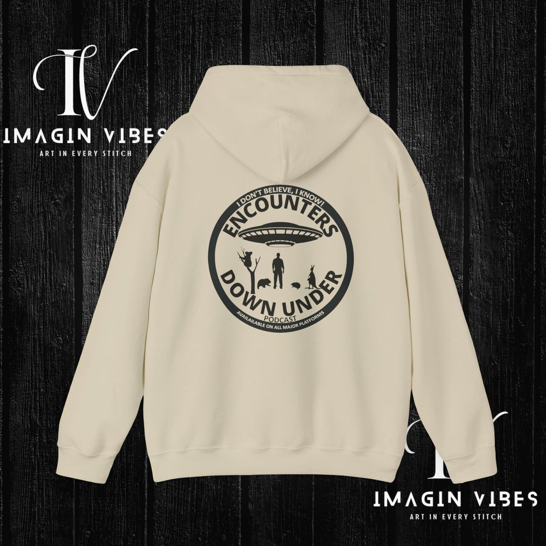Encounters Down Under Podcast Double Side Print Hoodie, I Dont Believe, I Know Allien Podcast Hoodie - Imagin Vibes - 