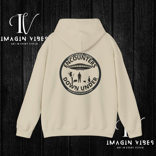 Encounters Down Under Podcast Double Side Print Hoodie, I Dont Believe, I Know Allien Podcast Hoodie - Imagin Vibes - 