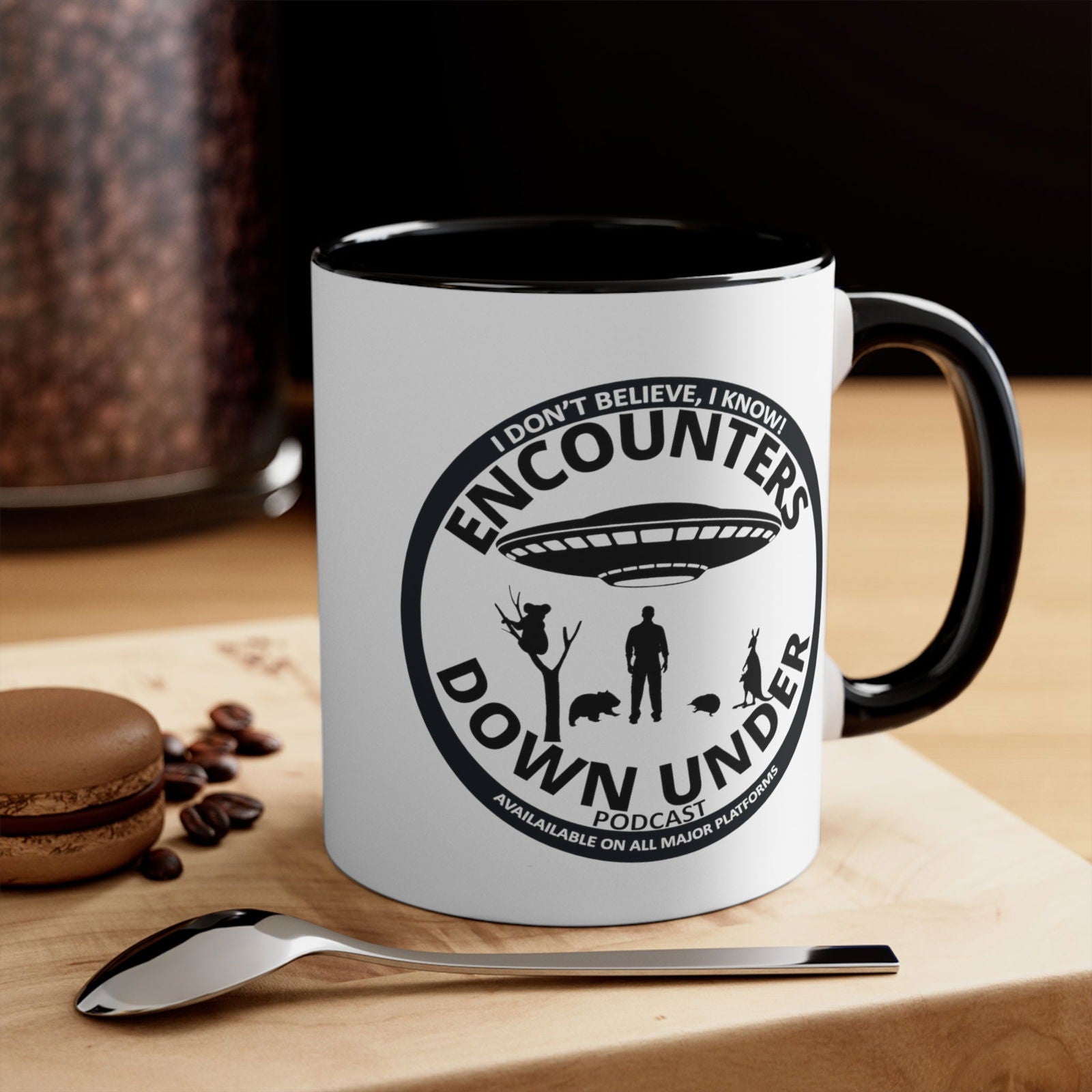 Encounters Down Under Podcast Mug Mug Printify 11oz Black