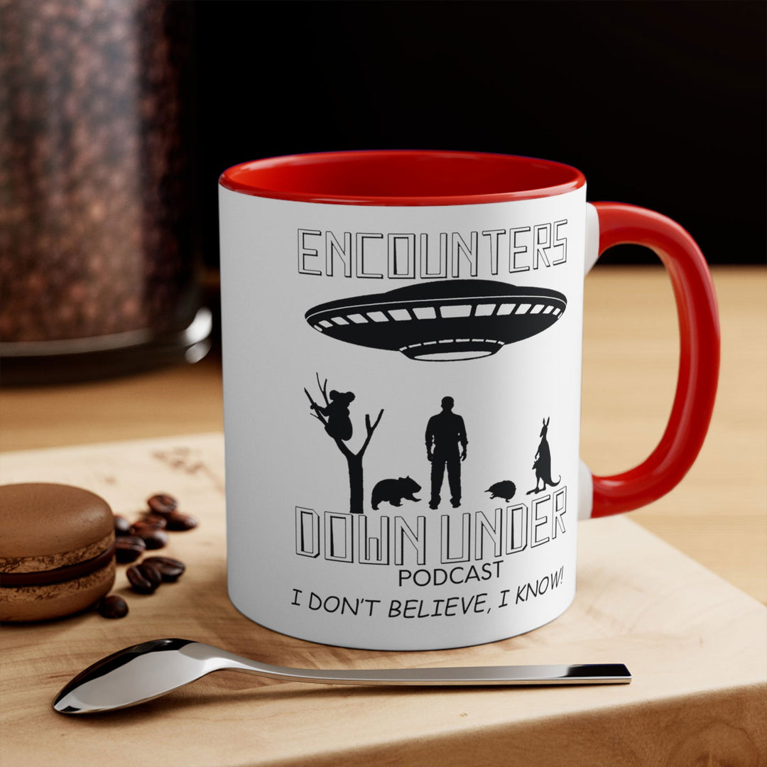Encounters Down Under Podcast Mug 2 Mug Printify 11oz Red