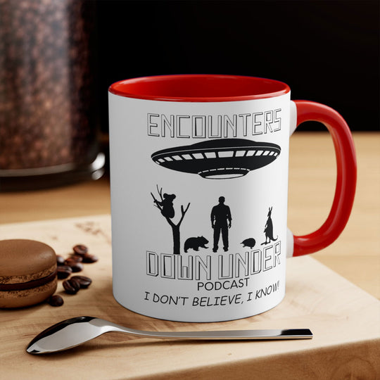 Encounters Down Under Podcast Mug 2 Mug Printify 11oz Red