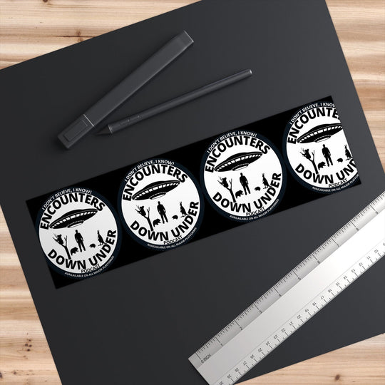 Encounters Down Under Podcast Premium Water-Resistant Vinyl Bumper Sticker Paper products Printify