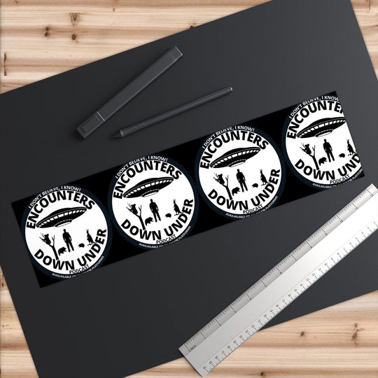 Encounters Down Under Podcast Premium Water-Resistant Vinyl Bumper Sticker Paper products Printify