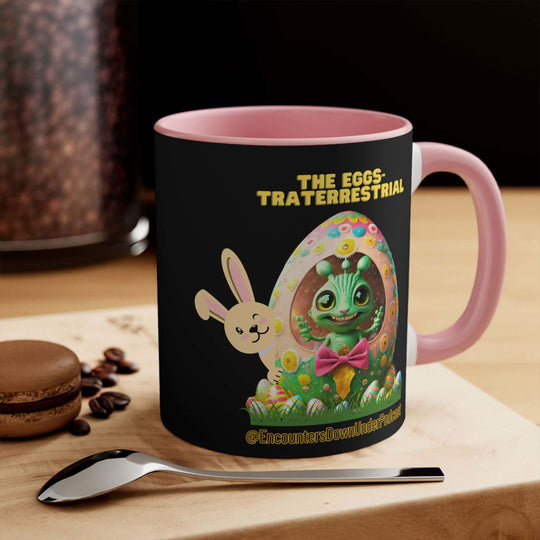 Encounters Down Under Podcast Supporting UFO Mug - Easter Egg Extraterrestrial UFO Mug - Imagin Vibes - 