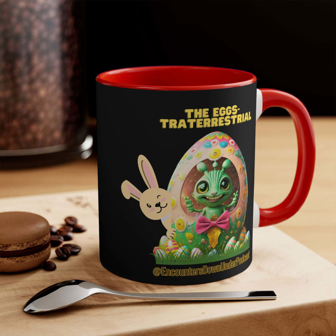 Encounters Down Under Podcast Supporting UFO Mug - Easter Egg Extraterrestrial UFO Mug - Imagin Vibes - 