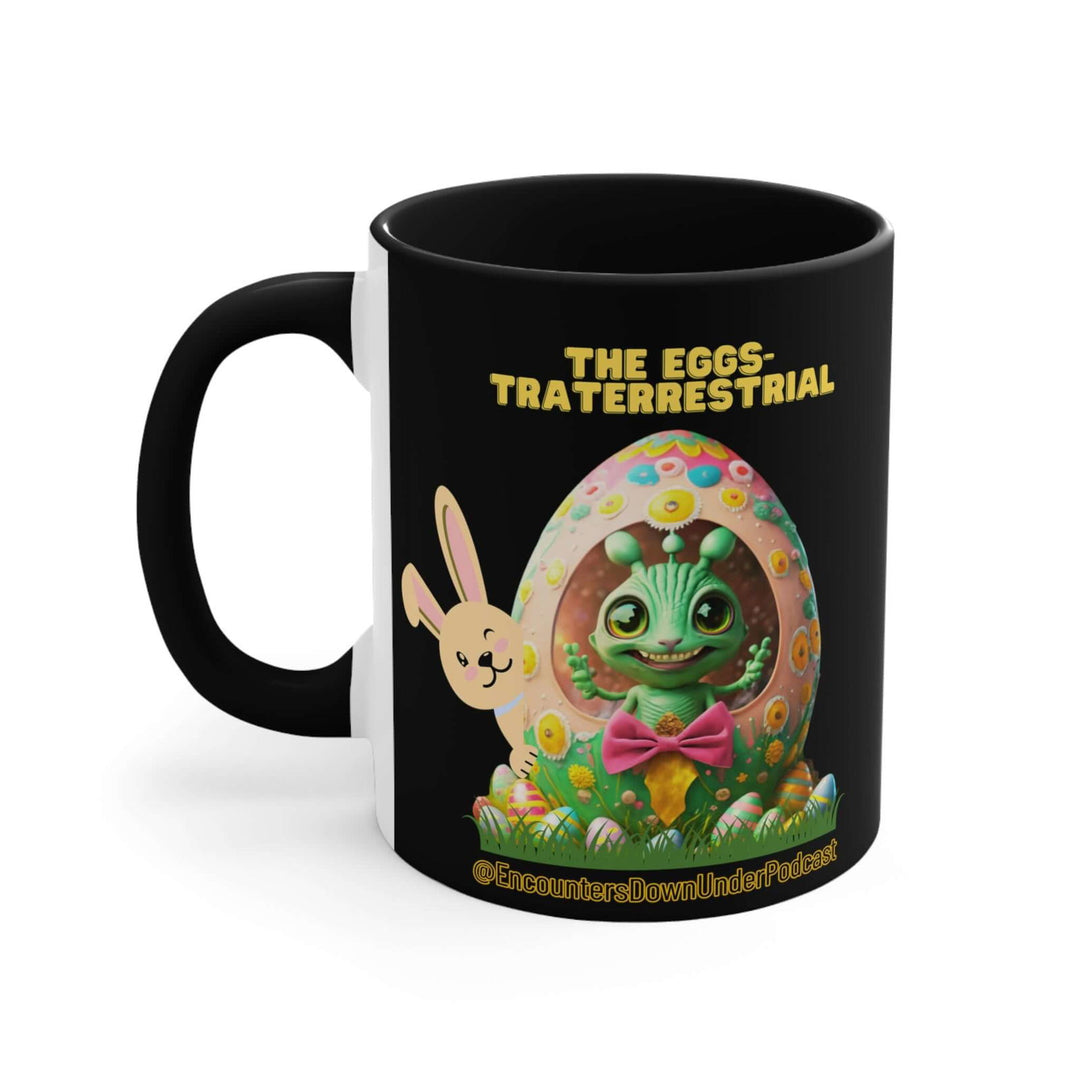 Encounters Down Under Podcast Supporting UFO Mug - Easter Egg Extraterrestrial UFO Mug - Imagin Vibes - 