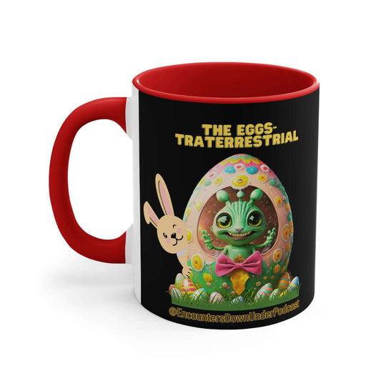 Encounters Down Under Podcast Supporting UFO Mug - Easter Egg Extraterrestrial UFO Mug - Imagin Vibes - 