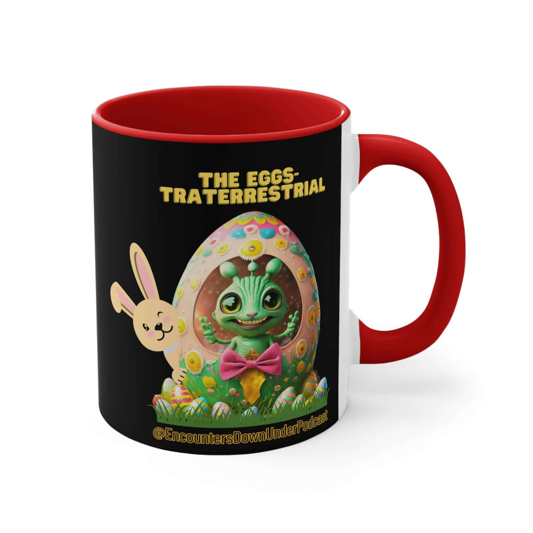 Encounters Down Under Podcast Supporting UFO Mug - Easter Egg Extraterrestrial UFO Mug - Imagin Vibes - 