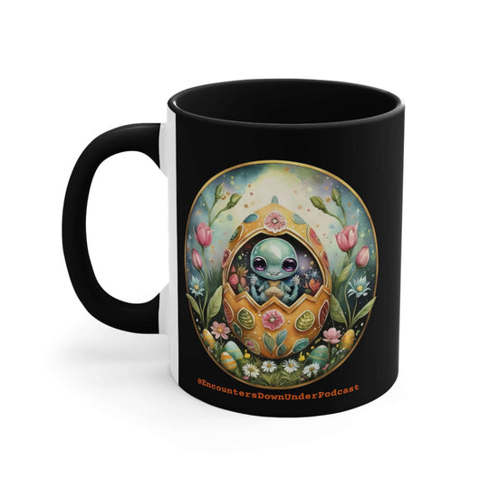 Encounters Down Under Podcast Supporting UFO Mug - Easter Egg UFO Mug Mug Printify