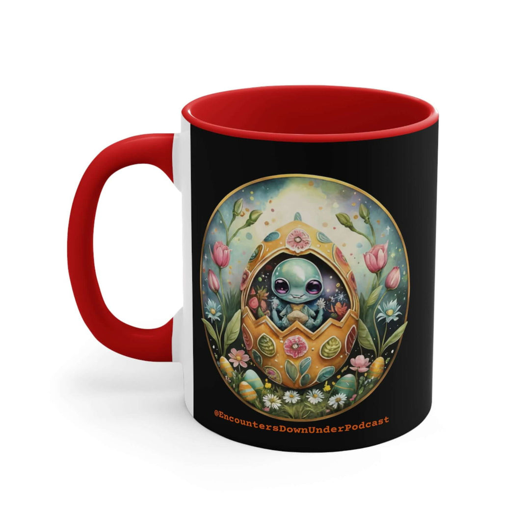 Encounters Down Under Podcast Supporting UFO Mug - Easter Egg UFO Mug Mug Printify