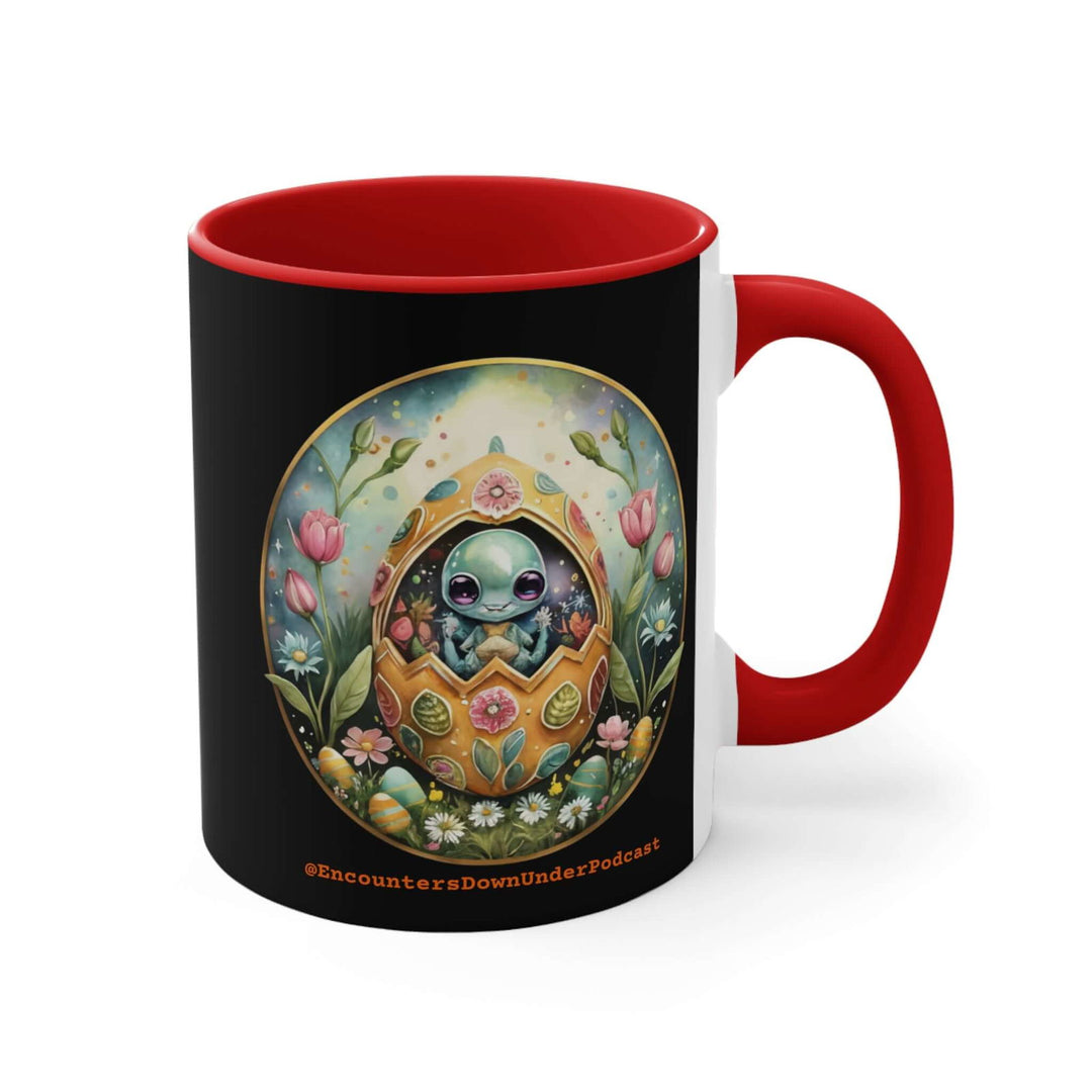 Encounters Down Under Podcast Supporting UFO Mug - Easter Egg UFO Mug Mug Printify