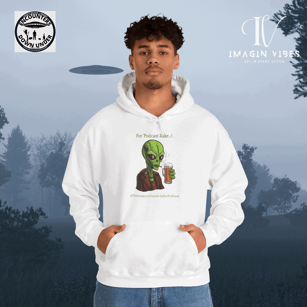 Encounters Down Under Supporter Hoodie- For Podcast's Sake Funny Alien Hoodie - Imagin Vibes - 