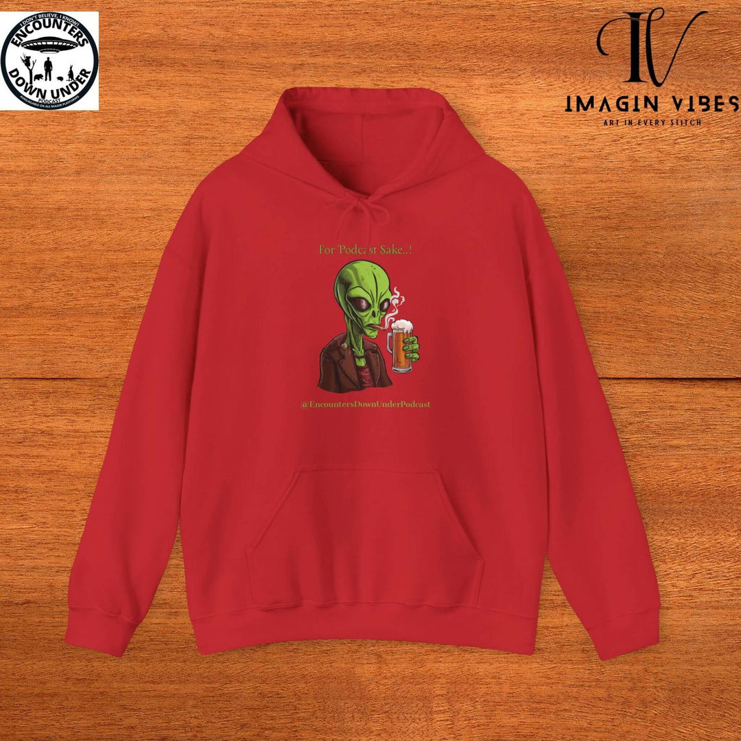 Encounters Down Under Supporter Hoodie- For Podcast's Sake Funny Alien Hoodie - Imagin Vibes - 