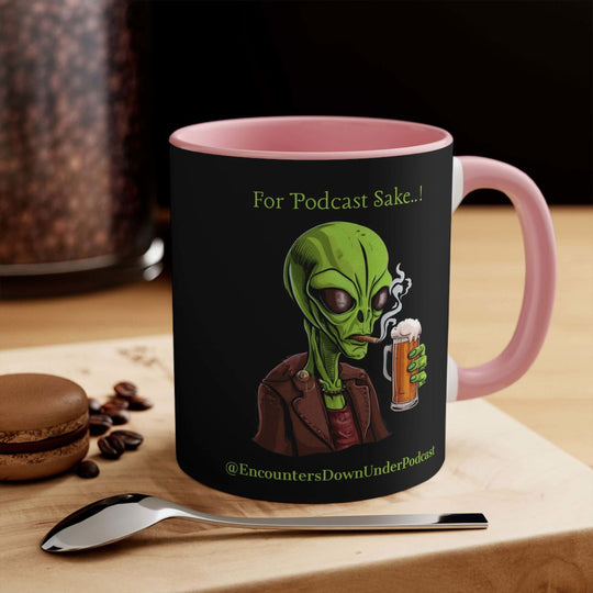 Encounters Down Under Supporter Mug - For Podcast's Sake Funny Alien Design Mug Printify 11oz Pink