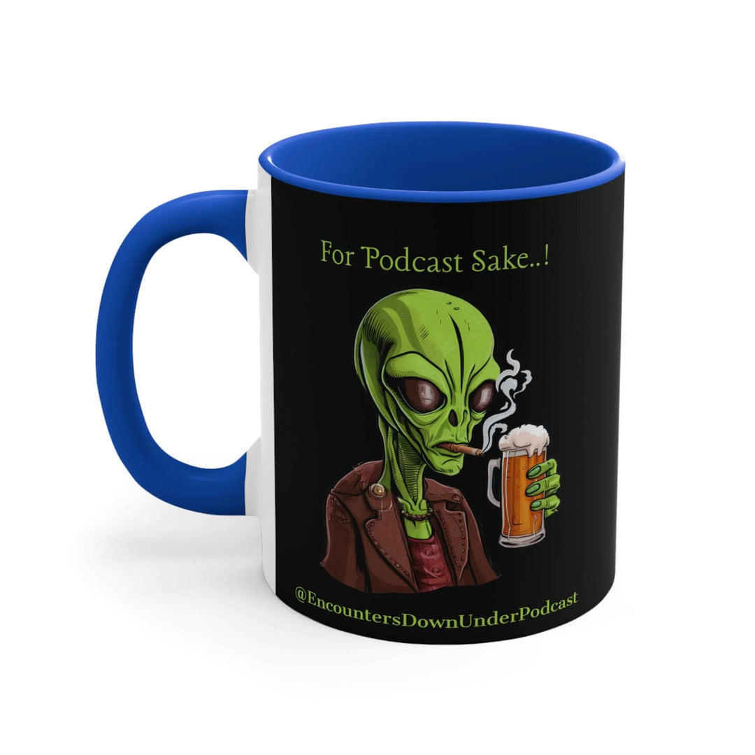 Encounters Down Under Supporter Mug - For Podcast's Sake Funny Alien Design Mug Printify
