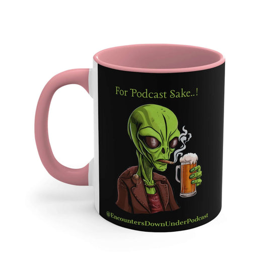 Encounters Down Under Supporter Mug - For Podcast's Sake Funny Alien Design Mug Printify