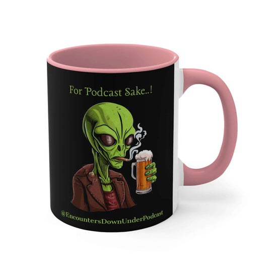 Encounters Down Under Supporter Mug - For Podcast's Sake Funny Alien Design Mug Printify