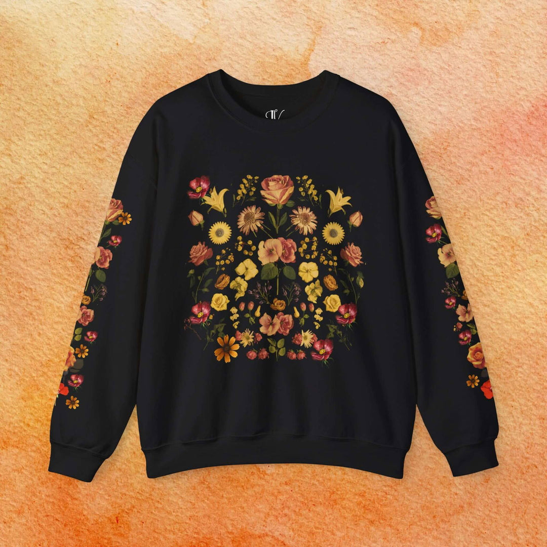 Fall Vibes: Vintage Pressed Flower Sweatshirt - Imagin Vibes - 