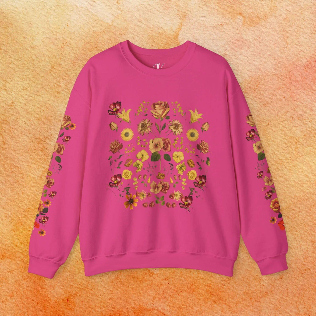 Fall Vibes: Vintage Pressed Flower Sweatshirt - Imagin Vibes - 