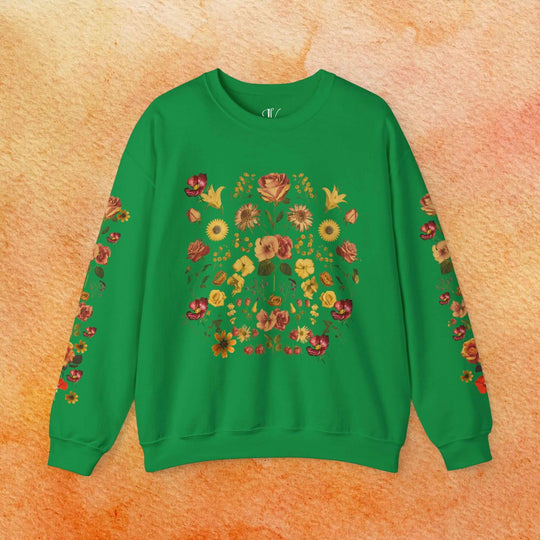 Fall Vibes: Vintage Pressed Flower Sweatshirt - Imagin Vibes - 