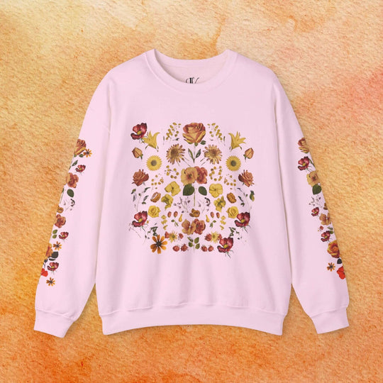 Fall Vibes: Vintage Pressed Flower Sweatshirt - Imagin Vibes - 