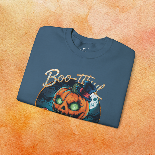 Boo-tiful Night: Pumpkin Creature Halloween Sweatshirt