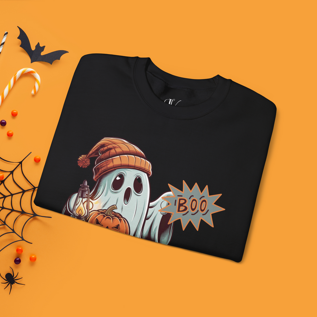 Boo! Cute Ghost Halloween Sweatshirt