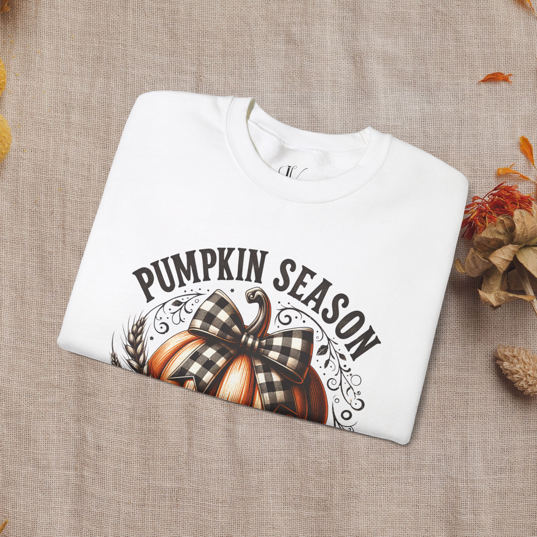 Pumpkin Season: Coquette Fall Sweatshirt