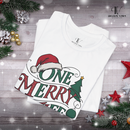 One Merry Wife Christmas T-Shirt T-Shirt Printify